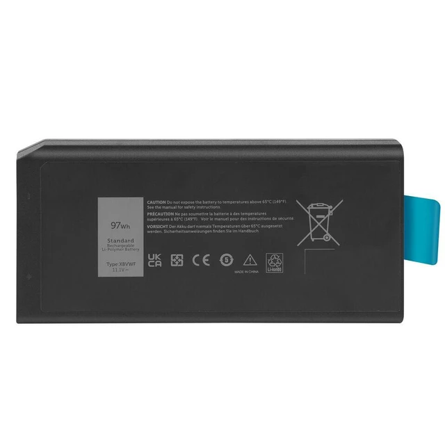 Alt view image 6 of 10 - 97Wh X8VWF Battery for Dell Latitude 14 Rugged 5404 5414 E5404 Extreme 7404 7414 E7404