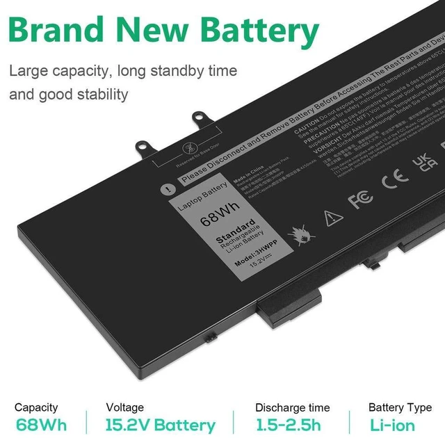 Alt view image 8 of 10 - 15.2V 3HWPP Battery for Dell Latitude 5401 5410 5411 5501 5510 5511 Precision 3541 3551