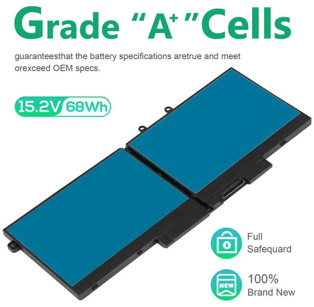 Alt view image 10 of 10 - 15.2V 3HWPP Battery for Dell Latitude 5401 5410 5411 5501 5510 5511 Precision 3541 3551