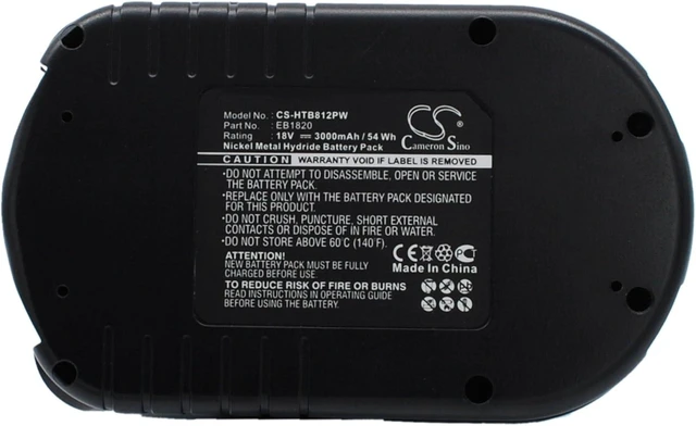 Alt view image 6 of 10 - Replacement Compatible with Battery Hitachi G18DL, KC 18DA, RB 18DL, UB 18D, UB 18DL, WH 18DFL, WH 18DL, WH 18DMR, WR 18DL, WR 18DMR