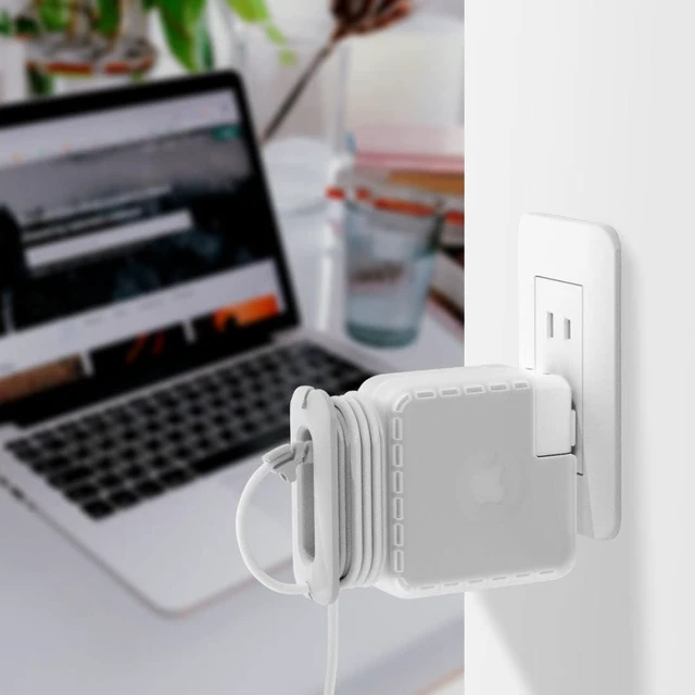 Alt view image 9 of 12 - TATOFY Case for MacBook 60w Charger Apple 61w 67w Charger Case Travel Cord Organizer MacBook Accessories (for Apple MacBook 60W, 61W MagSafe Adapter, Apple 67W USB-C Adapter)