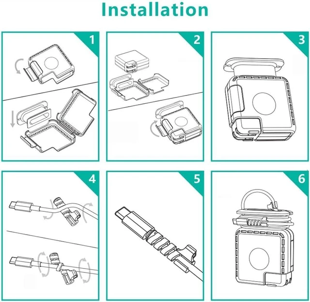 Alt view image 12 of 12 - TATOFY Case for MacBook 60w Charger Apple 61w 67w Charger Case Travel Cord Organizer MacBook Accessories (for Apple MacBook 60W, 61W MagSafe Adapter, Apple 67W USB-C Adapter)