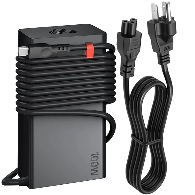 Main image of New Slim 100W USB C Charger for Lenovo Thinkpad/Yoga/Chromebook, MacBook, HP, ASUS, Acer, MSI, Dell Laptops and Computers - AC Adapter