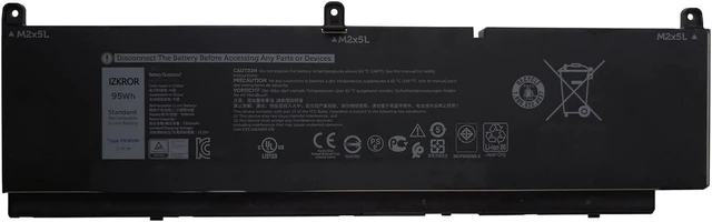 Alt view image 6 of 10 - IZKROR PKWVM 95Wh 7922mAh 6-Cells Battery Replacement for Dell Precision 7550 7750 7560 7760 Series Laptop C903V 0CR72X CR72X 068N03 0447VR 11.4V