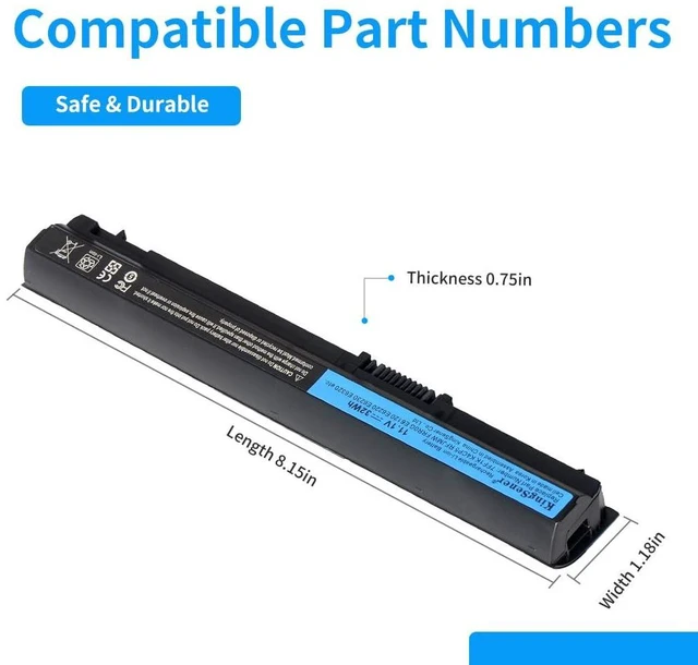 Alt view image 7 of 10 - KingSener 7FF1K RFJMW Laptop Battery for DELL E6320 E6330 E6220 E6230 E6120 FRR0G KJ321 K4CP5 J79X4 P7VRH RFJMW 5.0 11.1V 32WH