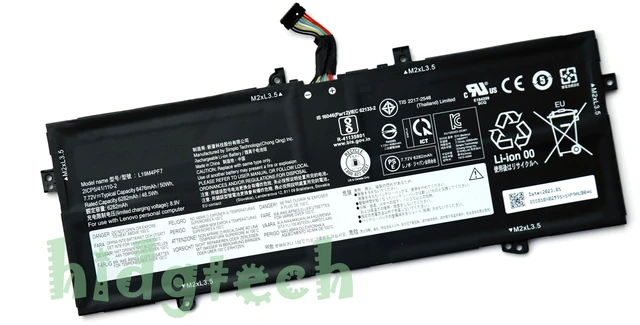 Alt view image 3 of 4 - NEW L19D4PF5 L19M4PF7 Laptop Battery for Lenovo Yoga 13S Slim 7i Carbon 13ITL5 2021 Series SB10Z33893 21CP5/41/110-2