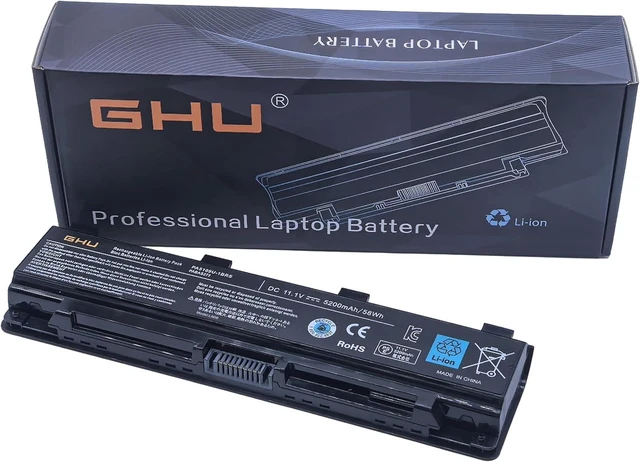 Alt view image 8 of 14 - GHU New Replacement Laptop Battery 58 WH PA5109U-1BRS Compatible with Toshiba Satellite PABAS271 PABAS272 PABAS273 C855 C855D L855 L875 P855 P875 S855 S875 PA5110U-1BRS PA5108U-1BRS C55-A