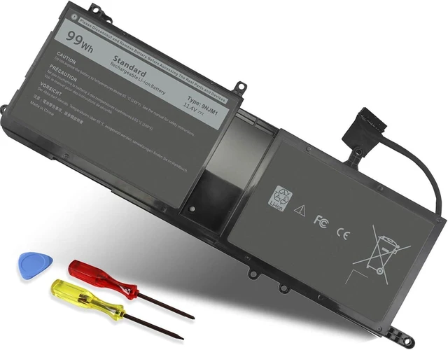 Alt view image 8 of 14 - DMKAOLLK 99Wh 9NJM1 Battery Replacement for Dell Alienware 17 R4 R5 15 R3 R4 Alienware 15 2018 ALW17C-D1758 P31E P31E001 P31E002 P69F P69F001 P69F002 Series 9NJMI 44T2R MG2YH 01D82 546FF 11.4V