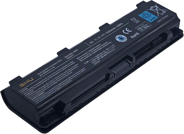 Alt view image 10 of 14 - GHU New Replacement Laptop Battery 58 WH PA5109U-1BRS Compatible with Toshiba Satellite PABAS271 PABAS272 PABAS273 C855 C855D L855 L875 P855 P875 S855 S875 PA5110U-1BRS PA5108U-1BRS C55-A