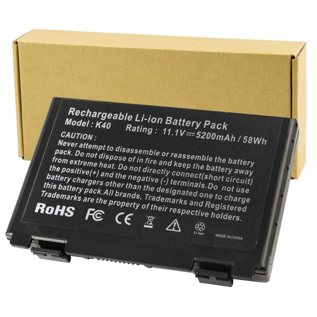 Alt view image 5 of 8 - Futurebatt 6 Cell Laptop Battery for ASUS k61ic K60IJ K50IJ K50I K60I A32-F82 A32-F52 X8D X8B