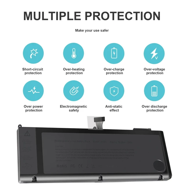 Alt view image 10 of 10 - Fancy Buying A1321 A1286 (Mid 2009 Mid 2010) Laptop Battery for MacBook Pro 15 Inch Battery A1321 A1286 MC371LL/A MC372LL/A MB985 MB986 MC118
