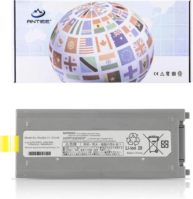 Alt view image 7 of 12 - ANTIEE CF-VZSU48 Laptop Battery Replacement for Panasonic Toughbook CF-19 CF19 MK1 MK2 MK3 MK4 MK5 MK6 MK7 MK8 Series CF-VZSU48U CF-VZSU28 CF-VZSU48R CF-VZSU50 CF-VZSU58U 10.65V 58Wh