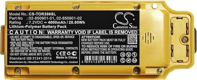 Alt view image 11 of 12 - Replacement Battery Compatible for GR-3 GR-5 (4000mAh/7.2V), 02-850901-01 02-850901-02 Battery