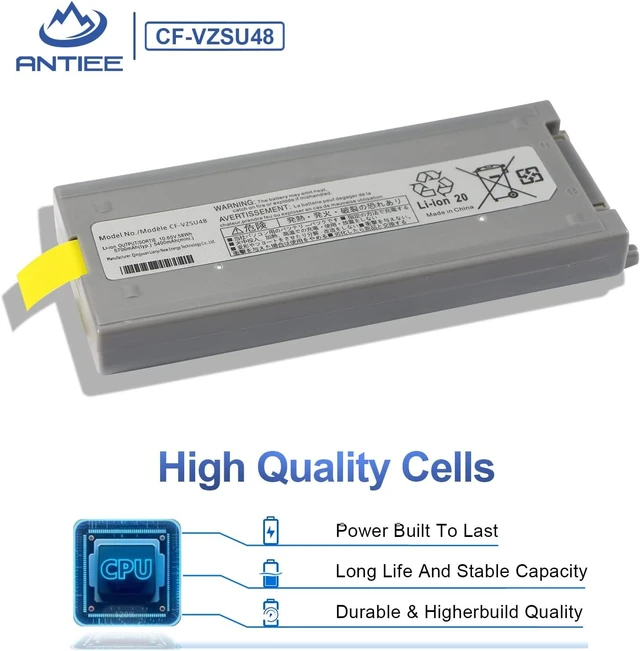 Alt view image 10 of 12 - ANTIEE CF-VZSU48 Laptop Battery Replacement for Panasonic Toughbook CF-19 CF19 MK1 MK2 MK3 MK4 MK5 MK6 MK7 MK8 Series CF-VZSU48U CF-VZSU28 CF-VZSU48R CF-VZSU50 CF-VZSU58U 10.65V 58Wh