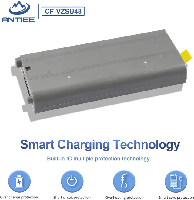 Alt view image 11 of 12 - ANTIEE CF-VZSU48 Laptop Battery Replacement for Panasonic Toughbook CF-19 CF19 MK1 MK2 MK3 MK4 MK5 MK6 MK7 MK8 Series CF-VZSU48U CF-VZSU28 CF-VZSU48R CF-VZSU50 CF-VZSU58U 10.65V 58Wh