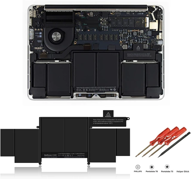Alt view image 10 of 12 - BatPower A1493 Replacement Laptop Battery for Apple Late 2013 Mid 2014 MacBook Pro 13-inch Retina A1502 EMC 2678 EMC 2875 Battery MacBook Pro 13" A1502 Apple A1493 Battery 71.8Wh
