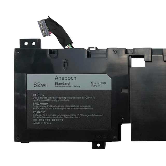 Alt view image 10 of 10 - Anepoch N1WM4 Laptop Battery Replacement for Dell Alienware 13 R2 13.3" 2VMGK 62Wh 15.2V