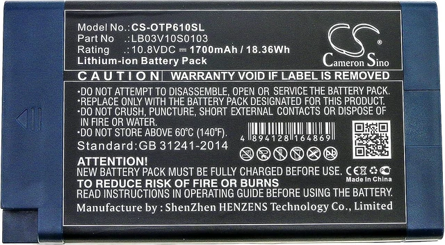 Alt view image 11 of 12 - Replacement Battery Compatible for OPWILL OTP-6123 OTP6123 OPT6123L OTP6103 OTP-6213L OTP-6126 OTP-6103 OTP6105 (1700mAh/10.8V), LB03V10S0103 Battery