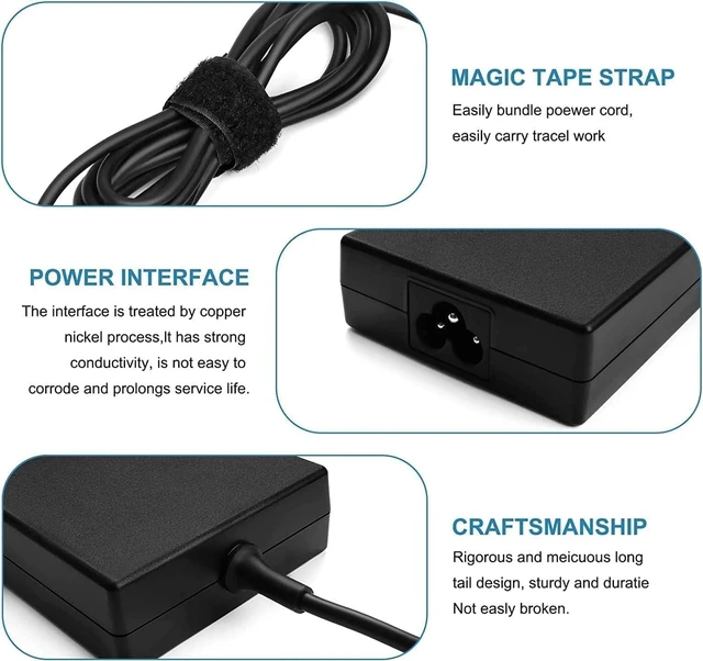 Alt view image 10 of 10 - 180W Laptop Charger for MSI WF76 GE62VR GS63 GS73VR GS63VR GF63 GF65 Thin GF75 GS66 Stealth Gaming Laptop Power Adapter Supply Cord
