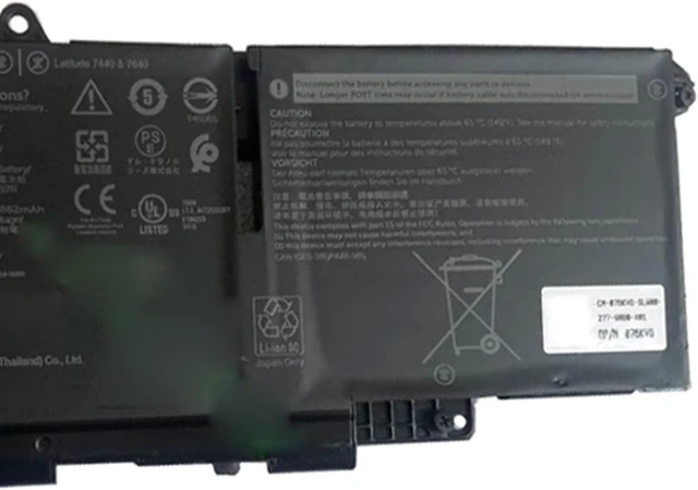 Alt view image 7 of 8 - EPYOBW FH97R Laptop Battery 38Wh 4882mAh 2-Cell 7.6V Compatible with Dell Latitude 7340 7440 7640 Series Notebook 66DWX 0HYH8 0CTJJ6 2ICP6/65/78