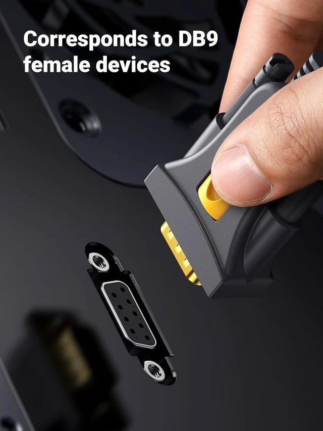 Alt view image 12 of 14 - 10FT DB9 Male 9 Pin USB to Serial Adapter, RS232 to USB Cable