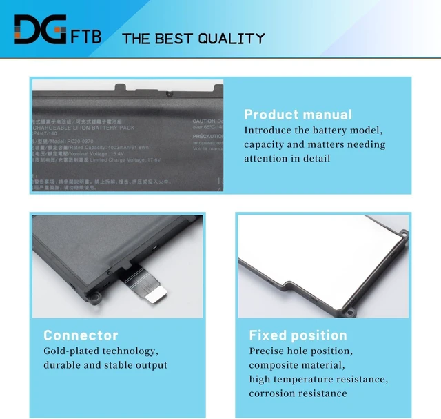Alt view image 9 of 14 - RC30-0370 Replacement Laptop Battery for Razer Blade 14 2021 2022 RZ09-0370