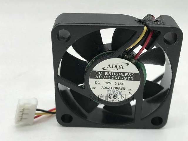 Alt view image 4 of 6 - 4cm 40mm Fan 12v AD0412XB-G73 DVR Fan,for ADDA 40X40X10mm Dual Ball Bearing Axial Small Cooling Fan
