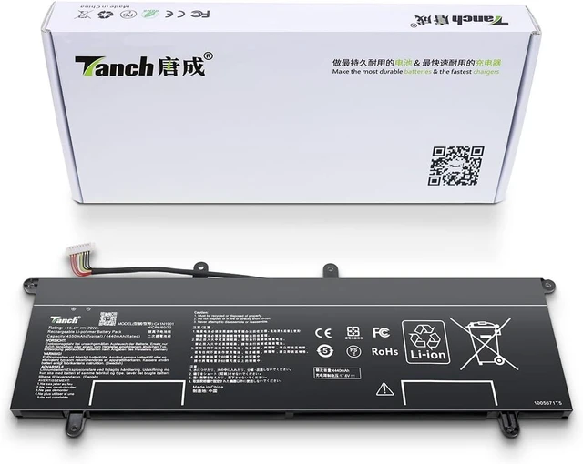 Alt view image 7 of 12 - Tanch Laptop Battery C41N1901 0B200-03520000 0B200-03520100 for Asus Zenbook Duo UX481FL 15.4V 4550mAh/70Wh