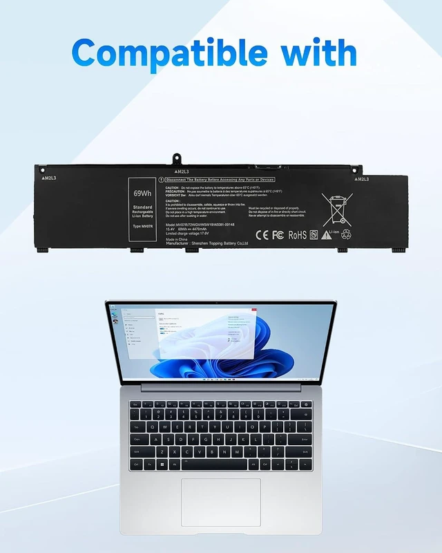 Alt view image 7 of 8 - MV07R Replacement Battery for Dell G3 15 3500 3590 3700 3779 3790 G5 15 5500 5505 SE Series 0MV07R 072WGV 0W5W19 0JJRRD 72WGV W5W19 JJRRD Laptop