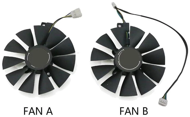 Alt view image 11 of 12 - Graphics Card Cooling Fan Replacement for ASUS RX 480 GTX 1070 GTX 1060 Dual Series T129215SU 12V 0.5A 4PIN Video Card Cooler Fans GPU Fan (2PCS)