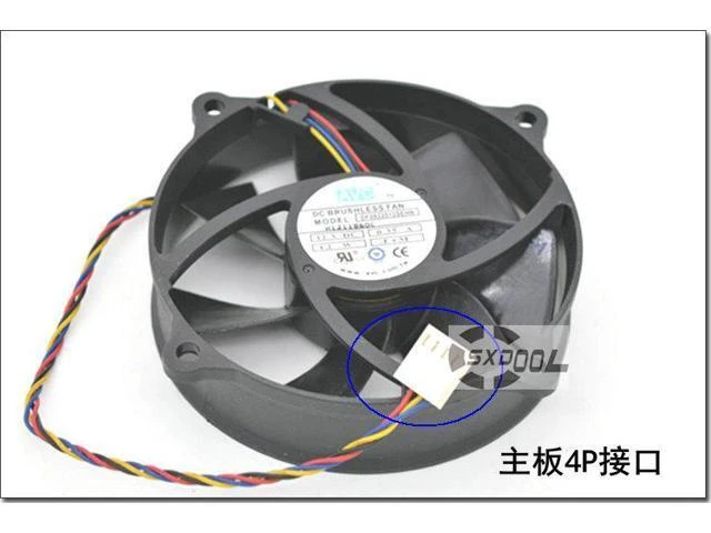 Alt view image 10 of 14 - AVC DF0922512SEHN DC12V 0.35A 9025 round CPU fan 9.5cm chassis fan 4-pin PWM hydraulic bearing cooling fan