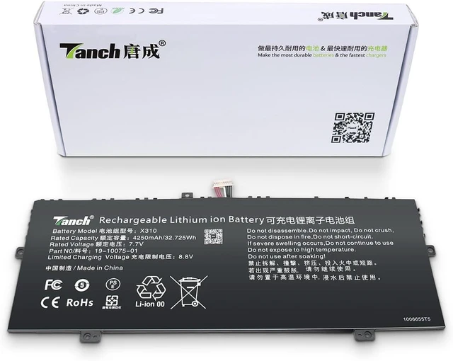 Alt view image 7 of 12 - Tanch Genuine Laptop Battery 19-10075-01 X310 Replacement for Teclast F7 Air X310 Jumper Ezbook X3 Air 8128 JNB13 LarkBook CWI509 7.7V 4250mAh 32.725W