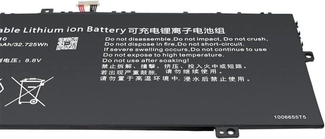 Alt view image 11 of 12 - Tanch Genuine Laptop Battery 19-10075-01 X310 Replacement for Teclast F7 Air X310 Jumper Ezbook X3 Air 8128 JNB13 LarkBook CWI509 7.7V 4250mAh 32.725W