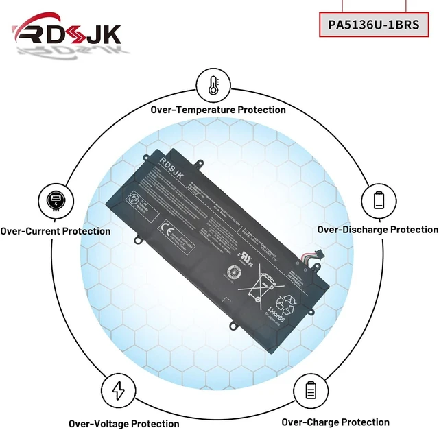 Alt view image 13 of 14 - PA5136U-1BRS PA5136U Laptop Battery for Toshiba Portege Z30 Z30-A Z30-A-12U Z30-B Z30-A1301 Z30-AK01S Z30-AK03S Z30-AK04S Z30-AK06S Z30-AK12S Z30-AK22S Z30-AK31S Z30-AK32S Series 14.8V 52Wh/3380mAh