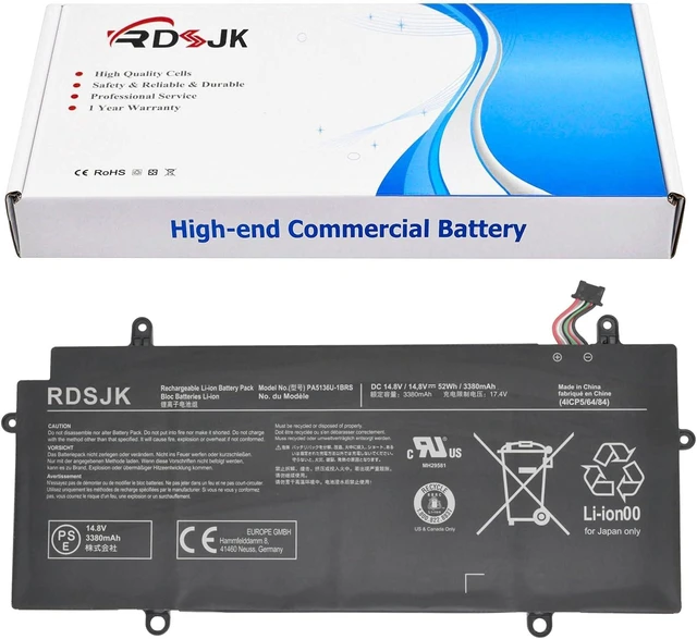 Alt view image 8 of 14 - PA5136U-1BRS PA5136U Laptop Battery for Toshiba Portege Z30 Z30-A Z30-A-12U Z30-B Z30-A1301 Z30-AK01S Z30-AK03S Z30-AK04S Z30-AK06S Z30-AK12S Z30-AK22S Z30-AK31S Z30-AK32S Series 14.8V 52Wh/3380mAh