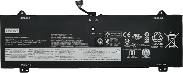 Alt view image 6 of 10 - L19M4PDC Laptop Battery 71Wh 4622mAh 15.36V L19C4PDC