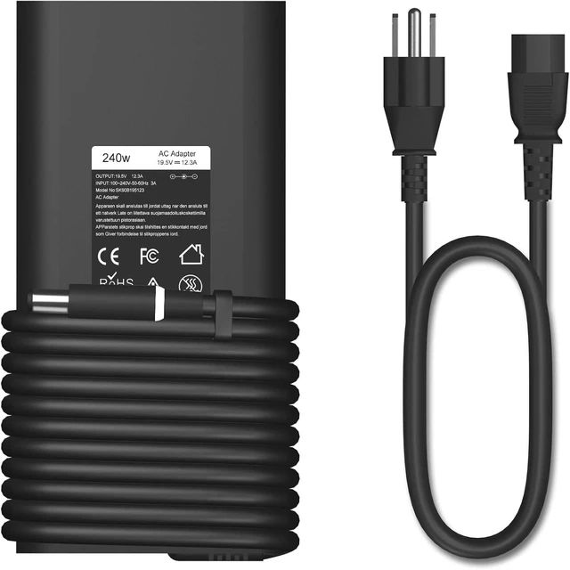 Alt view image 7 of 12 - BULL-TECH Slim Style 240W 180W AC Adapter Charger Compatible with Dell Precision 7710 7730 7520 Dell Alienware Laptop Charger Power Supply Cord