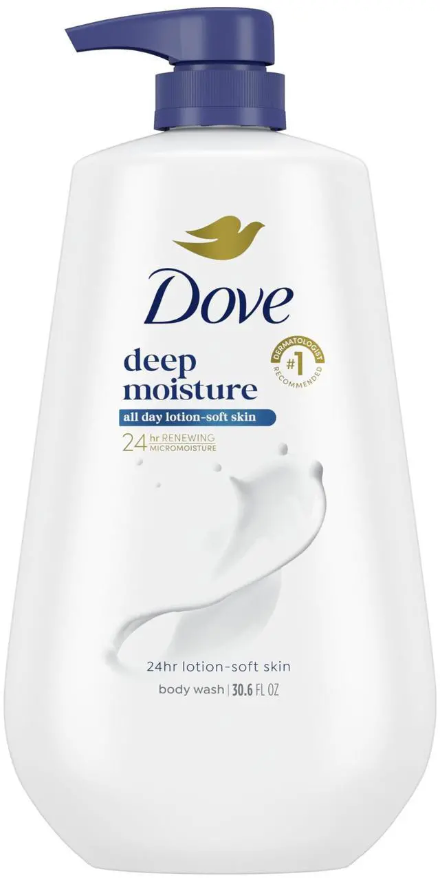 Main image of Dove Body Wash Deep Moisture for 24hr Lotion-Soft Skin Moisture Moisturizing Skin Cleanser with No Sulfates No Parabens 30.6 oz