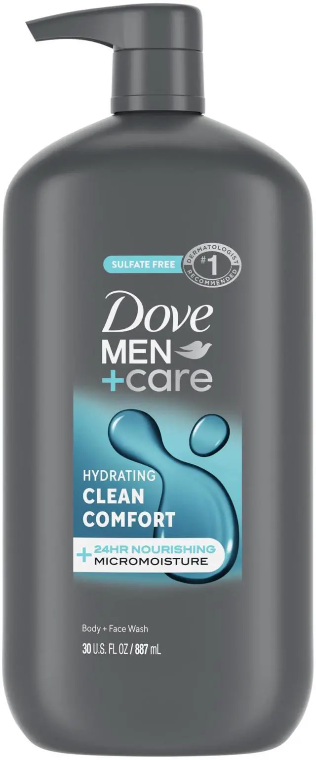 Main image of DOVE MEN + CARE Body and Face Wash Hydrating Clean Comfort Men's Body Wash with 24-Hour Nourishing Micromoisture Technology 30 oz