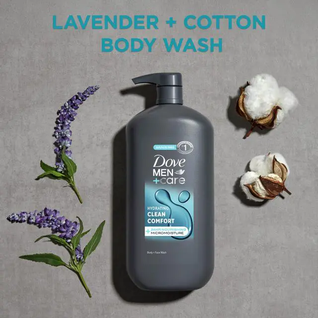 Alt view image 4 of 7 - DOVE MEN + CARE Body and Face Wash Hydrating Clean Comfort Men's Body Wash with 24-Hour Nourishing Micromoisture Technology 30 oz
