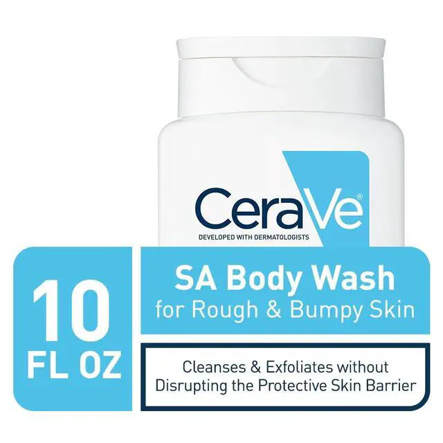 Alt view image 2 of 7 - CeraVe Body Wash with Salicylic Acid, Fragrance Free Body Wash to Exfoliate Rough and Bumpy Skin, Allergy Tested, 10 Ounce