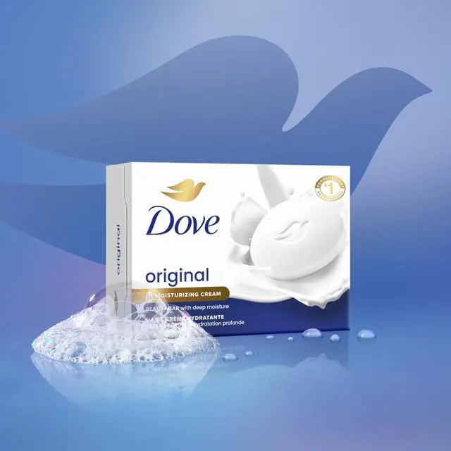Alt view image 3 of 6 - Dove Beauty Bar Soap Original 8 Count for Soft, Smooth Skin, with 1/4 Moisturizing Cream 3.75 oz