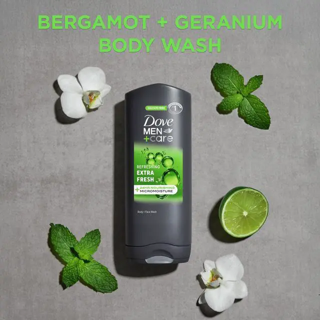 Alt view image 3 of 7 - DOVE Men + Care Body Wash and Face for Fresh, Healthy-Feeling Skin Extra Fresh Cleanser That Effectively Washes Away Bacteria While Nourishing Your 13.5 oz