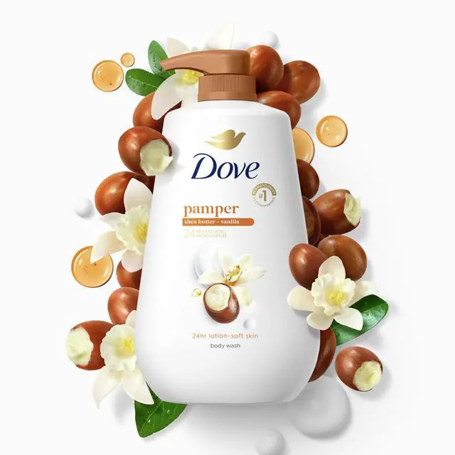 Alt view image 5 of 7 - Dove 24hr Lotion Body Wash Pamper Shea Butter & Vanilla, 30.6 oz | Moisturizing body wash with MicroMoisture for 24-hour hydration and lotion-soft skin