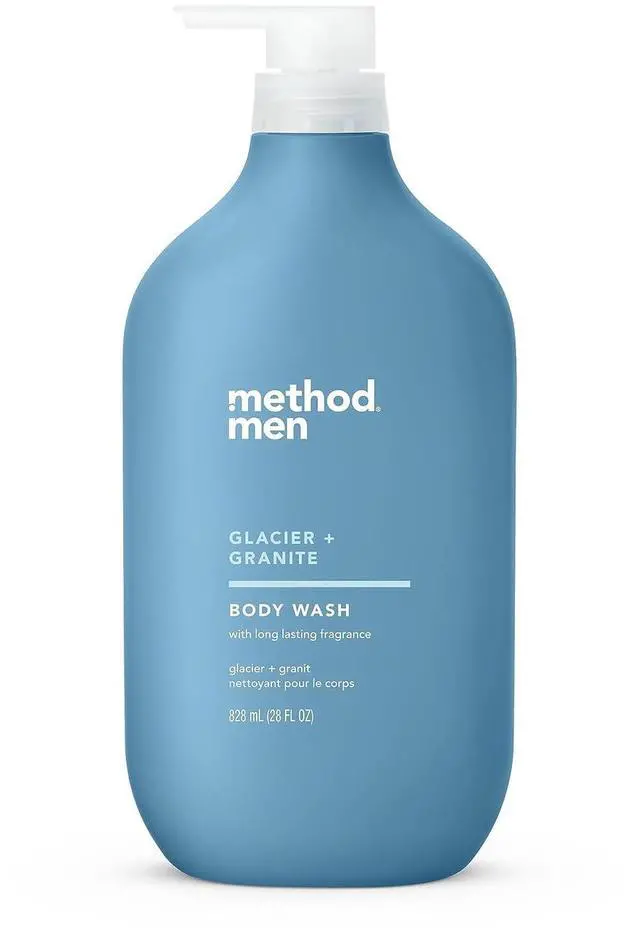 Main image of Method Men Body Wash, Glacier and Granite, Paraben and Phthalate Free, Quick-Lathering Cleansers, Cruelty Free, 28 oz