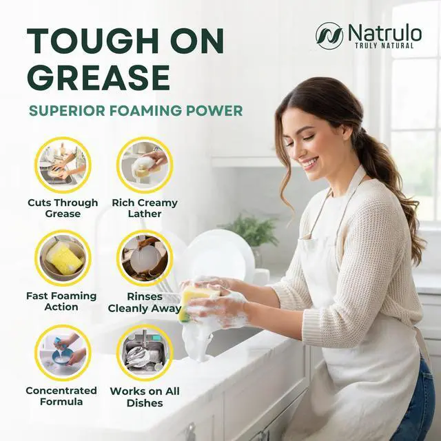 Alt view image 2 of 7 - Non Toxic Dish Soap Bar Natural Solid Dish Soap with Lemon Scent Eco Friendly, Zero Waste, Plastic Free Kitchen Dishwashing Block Long-Lasting, Gentle on Hands and Tough on Grease Made in USA