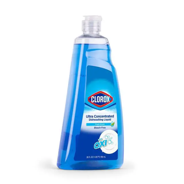 Alt view image 2 of 4 - Clorox Ultra Concentrated Liquid Dish Soap with OXI, Fresh Scent - Bleach-Free Dermatologist Tested Dishwashing Detergent That Powers Through Grease and Lifts Stains, 26 Fl Oz