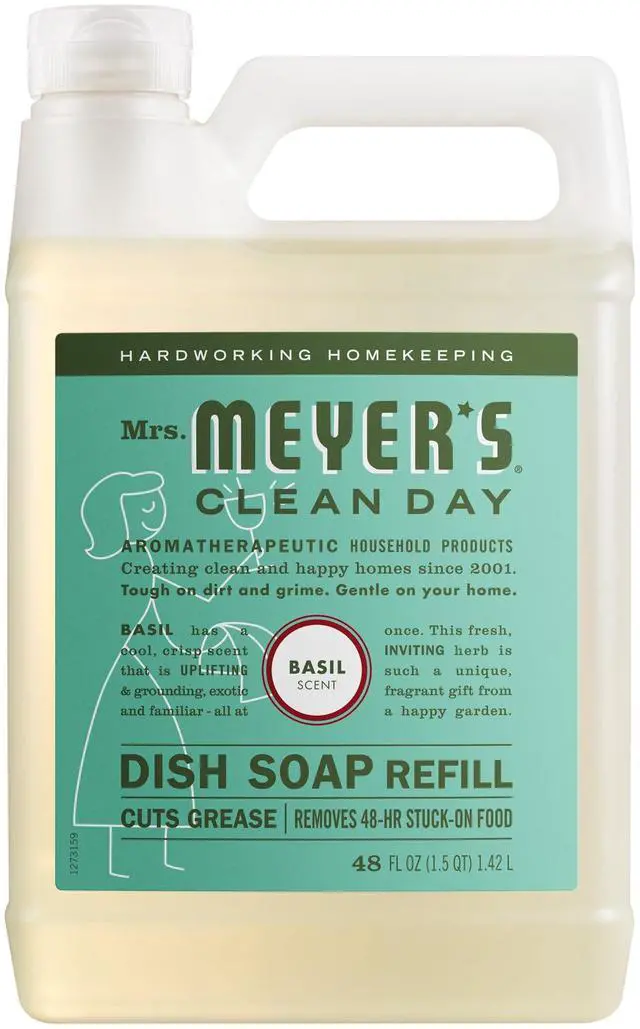 Main image of CLEAN DAY Liquid Dish Soap Refill, Basil, 48 fl. oz