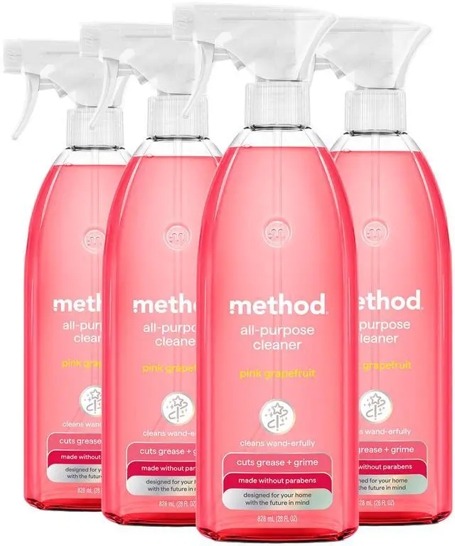 Main image of All-Purpose Cleaner Spray, Pink Grapefruit - Cuts Grease & Grime on Counters, Glass, Sealed Wood & Floors, for Kitchen & Bathroom, 28 fl oz, 4 pack