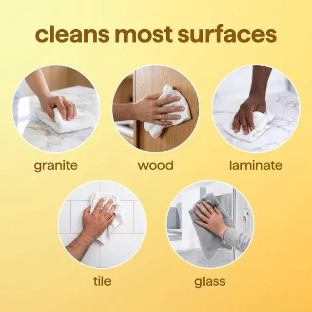 Alt view image 3 of 6 - Method All-Purpose Cleaner Spray, Lemon + Freesia - Cuts Grease & Grime on Counters, Glass, Sealed Wood & Floors, for Kitchen & Bathroom, 28 fl oz, 4 pack